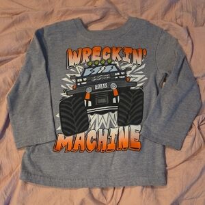 Garanimals Gray Wreckin' Machine Long Sleeve Tee